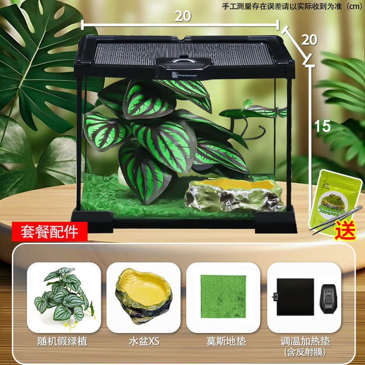 Jar Rainforest стеклянная коробка для кормления домашних животных ящик для лазания ящерица экологическая банка угловая...