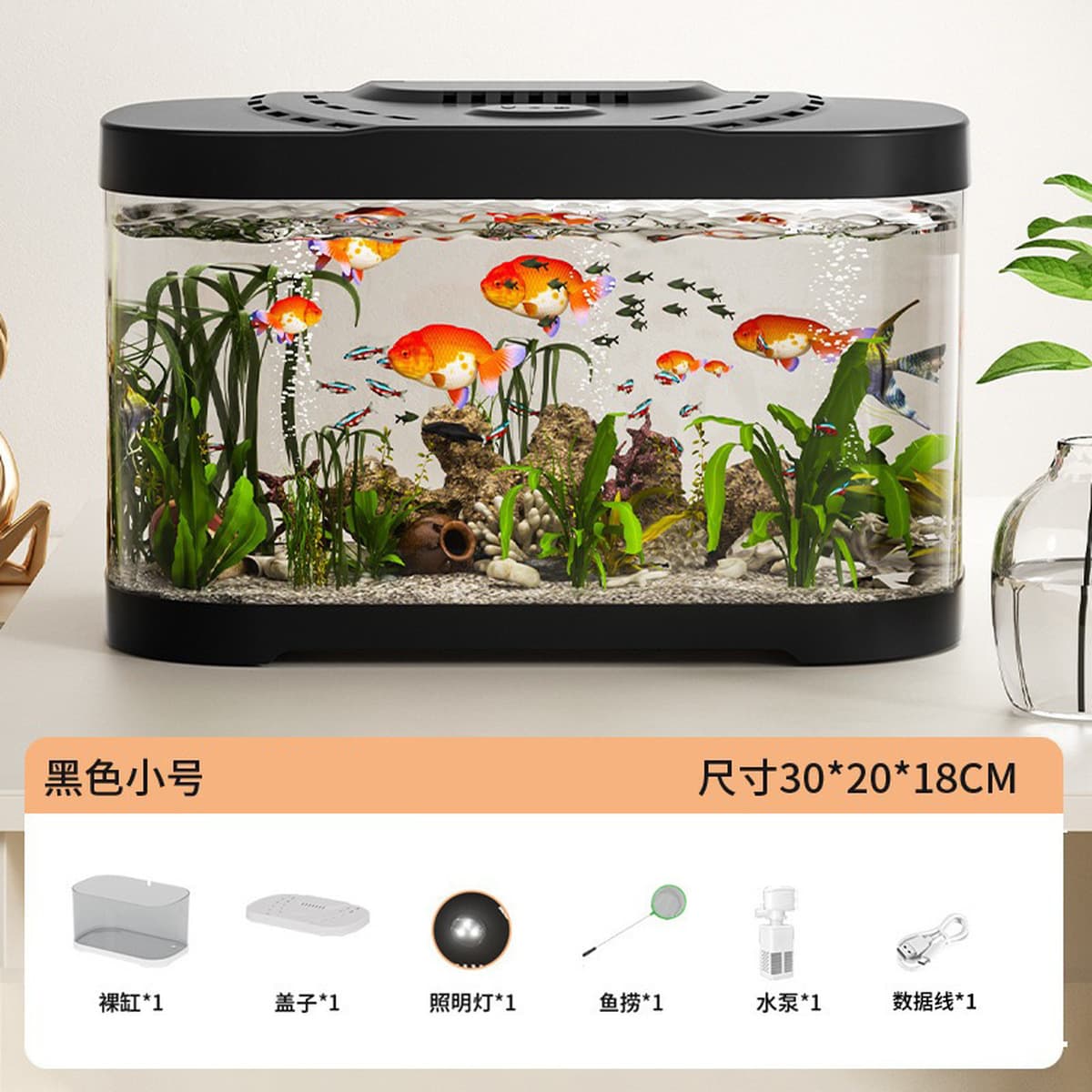 Популярный прозрачный аквариум для микроландшафта, аквариум для дома и офиса, декоративный аквариум для черепах, товары для...