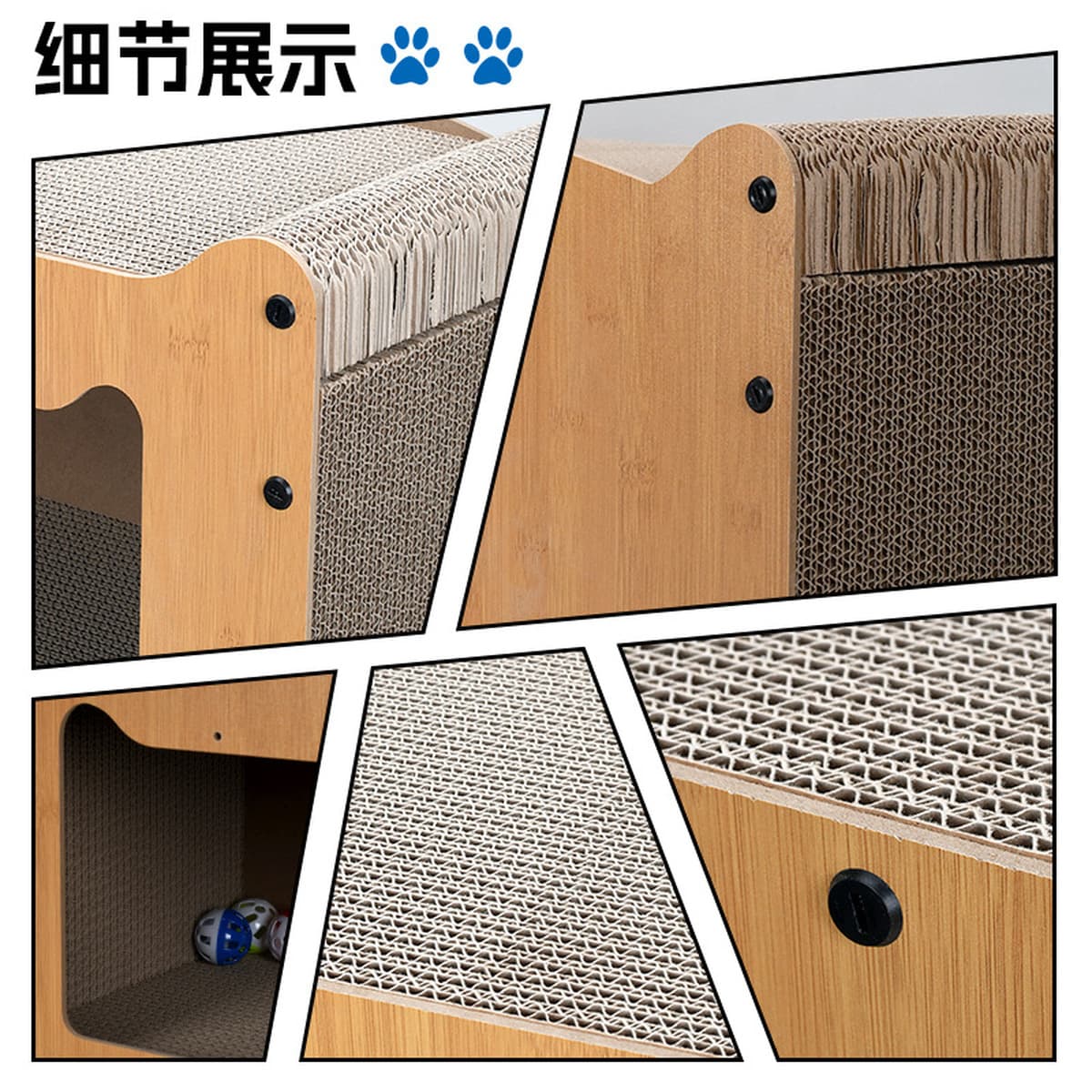 Товары для животных: вертикальный домик-когтеточка для кошек, вилла из гофрированного картона, нелиняющая, очень большая, с...