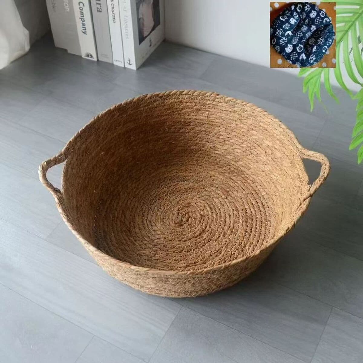 Ротанговое кошачье гнездо Four Seasons Универсальный кибер-знаменитость Зимний теплый кашпо Кошачья кровать Кошачья...