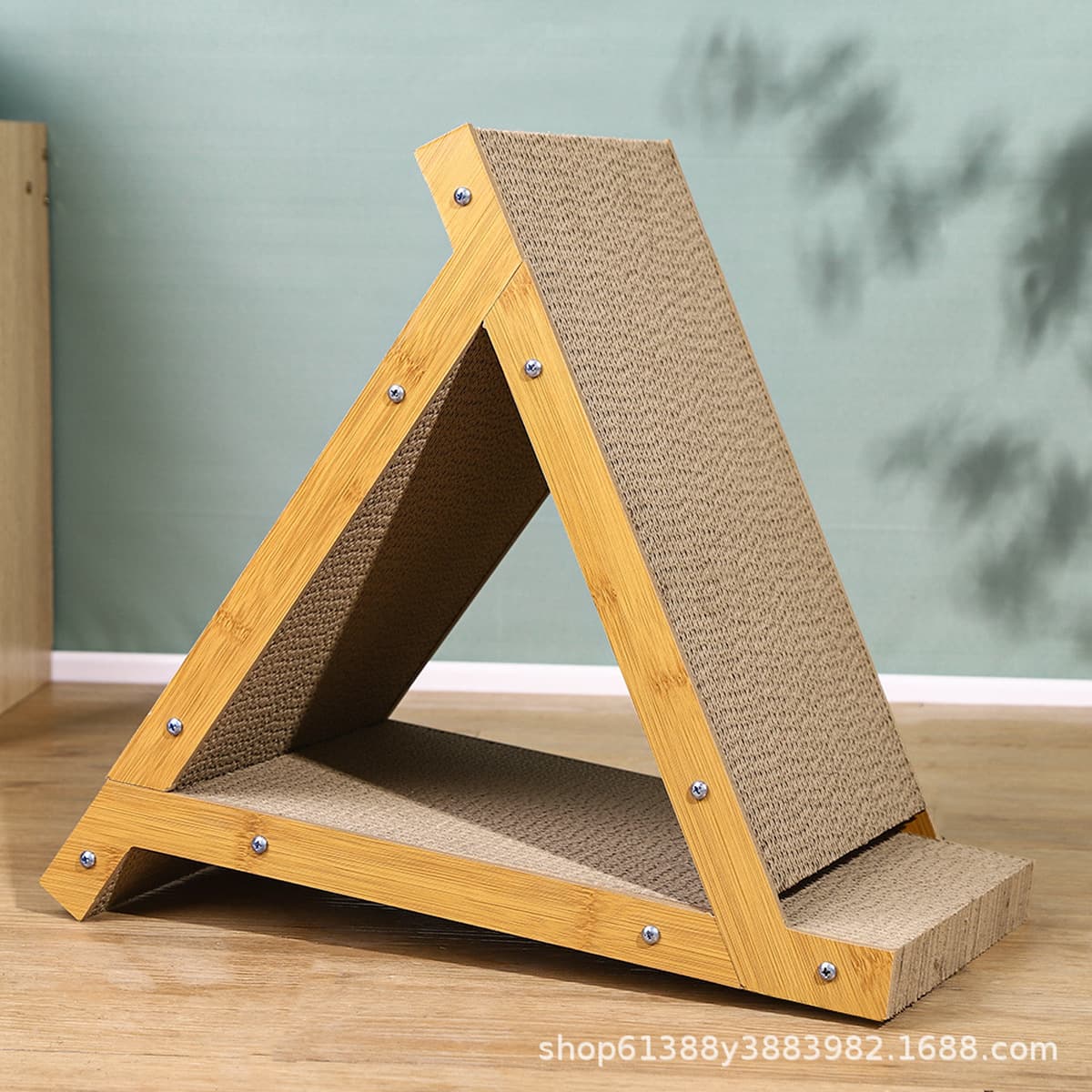 Доска для кошачьих когтей, встроенное деревянное утолщенное гофрированное бумажное гнездо, износостойкое и нелиняющее...