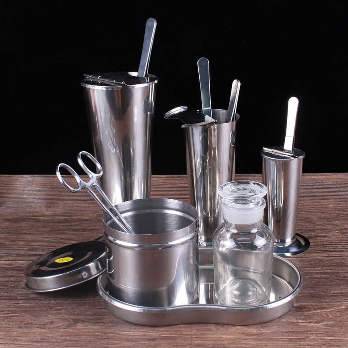 Нержавеющая сталь ржавчина Татуировка дезинфекция коробка Посуда одноразовые пинцеты бочка акупунктурный лоток Hemostat...