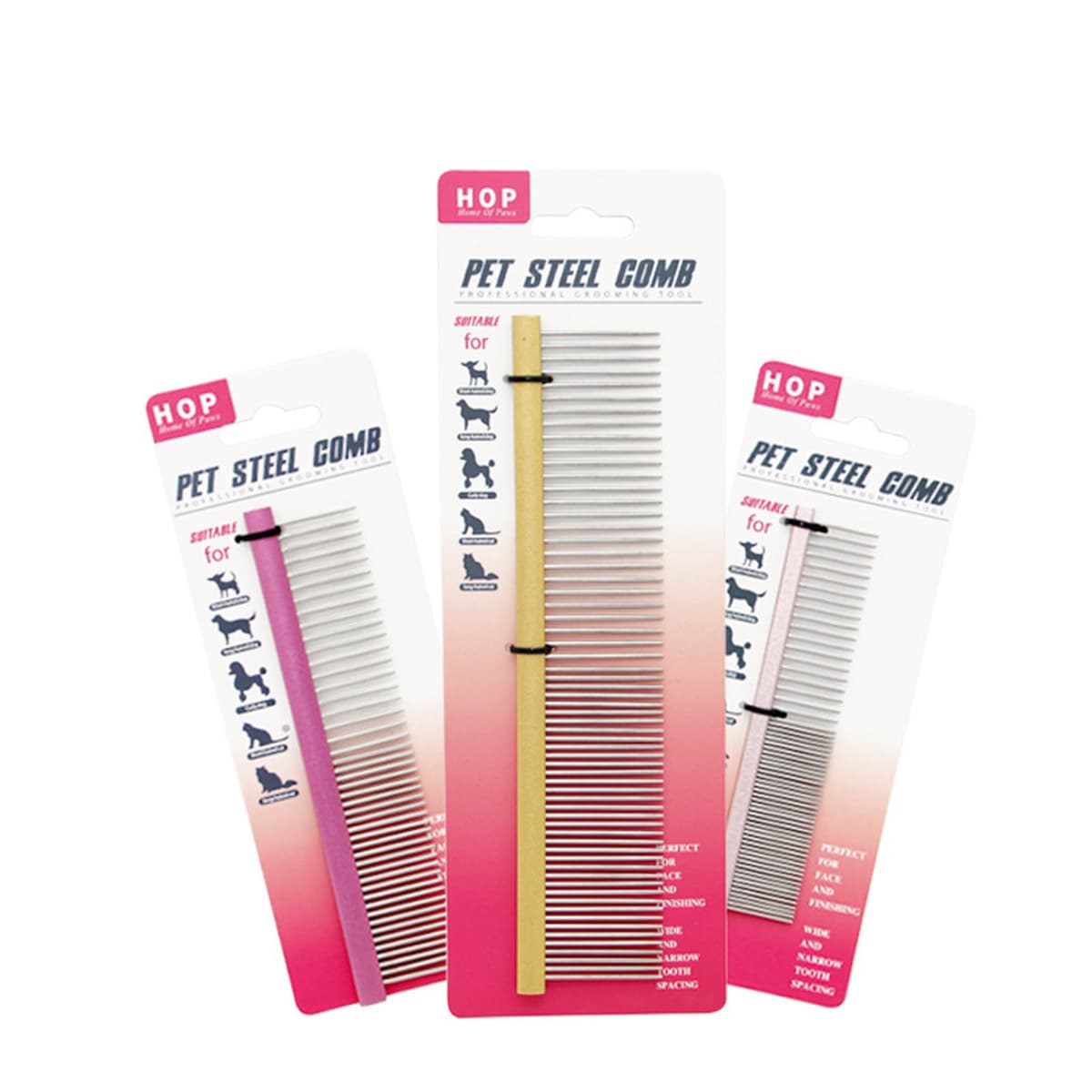 Товары для домашних животных, красочная стальная расческа для домашних животных, расческа для ухода за домашними животными,...