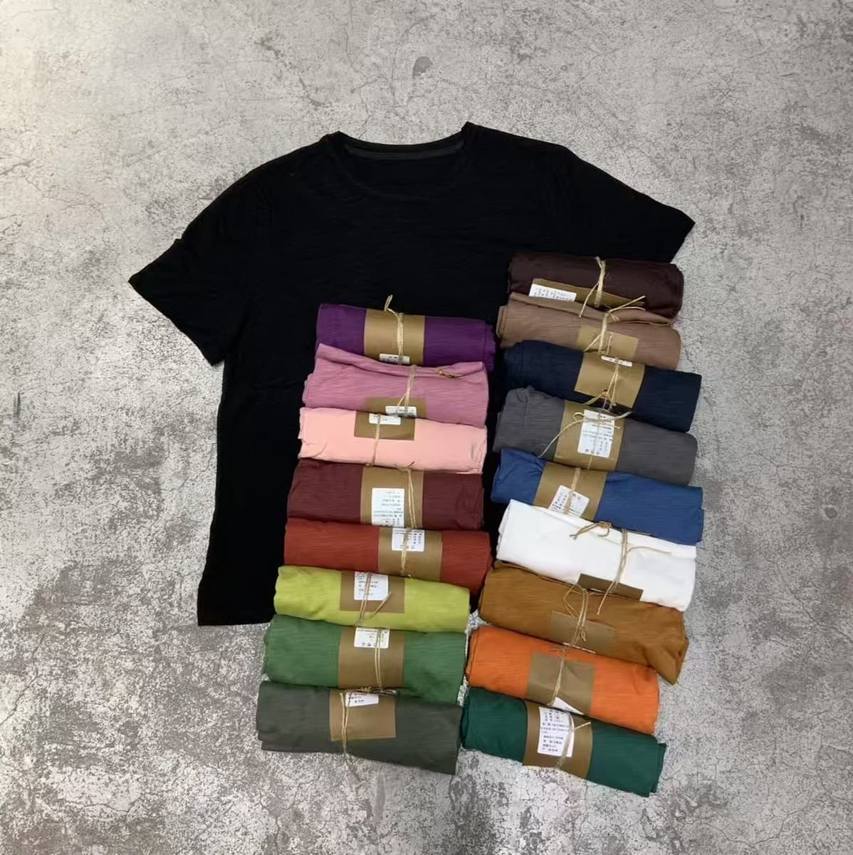 Бегущий объем, сплошной цвет с короткими рукавами 202, летний новый с круглым вырезом, повседневная дикая футболка, простая...