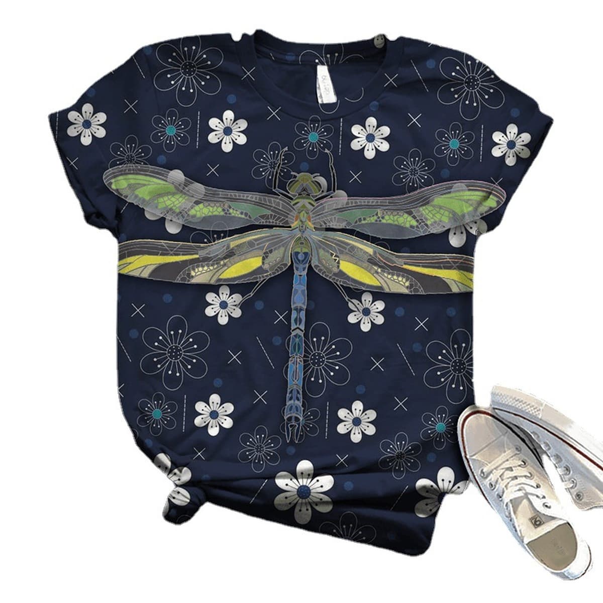 Новая Свободная Женская футболка AliExpress WISH Amazon с круглым вырезом и короткими рукавами, с цифровым принтом,...