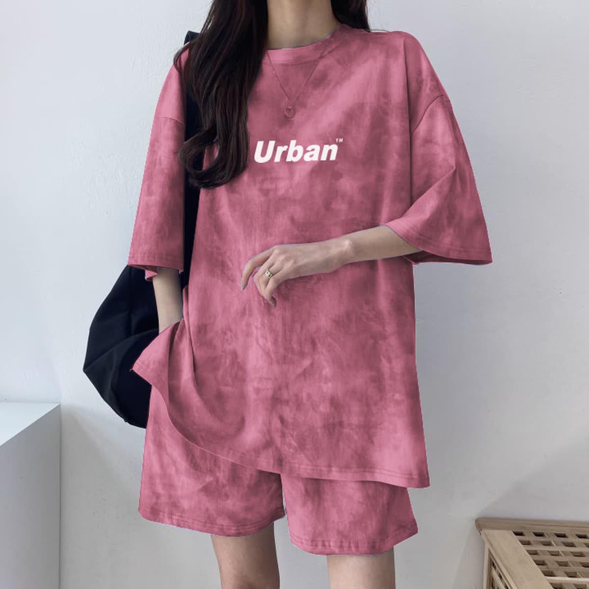 Оптовый костюм женский спортивный летний Свободный Тонкий приятный топ-шорты Повседневная двухкомпонентная Корейская версия...