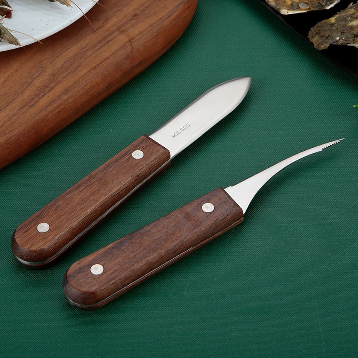 Деревянная ручка для удаления креветочной нити нож, чтобы открыть креветки обратно, чтобы взять креветочную нить, чтобы...