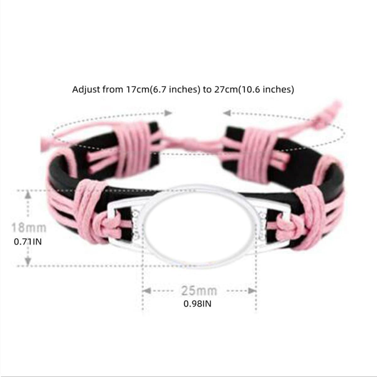 Breast Cancer bracelet Лента кожаный браслет для борьбы с вирусом ВИЧ тканый кожаный браслет