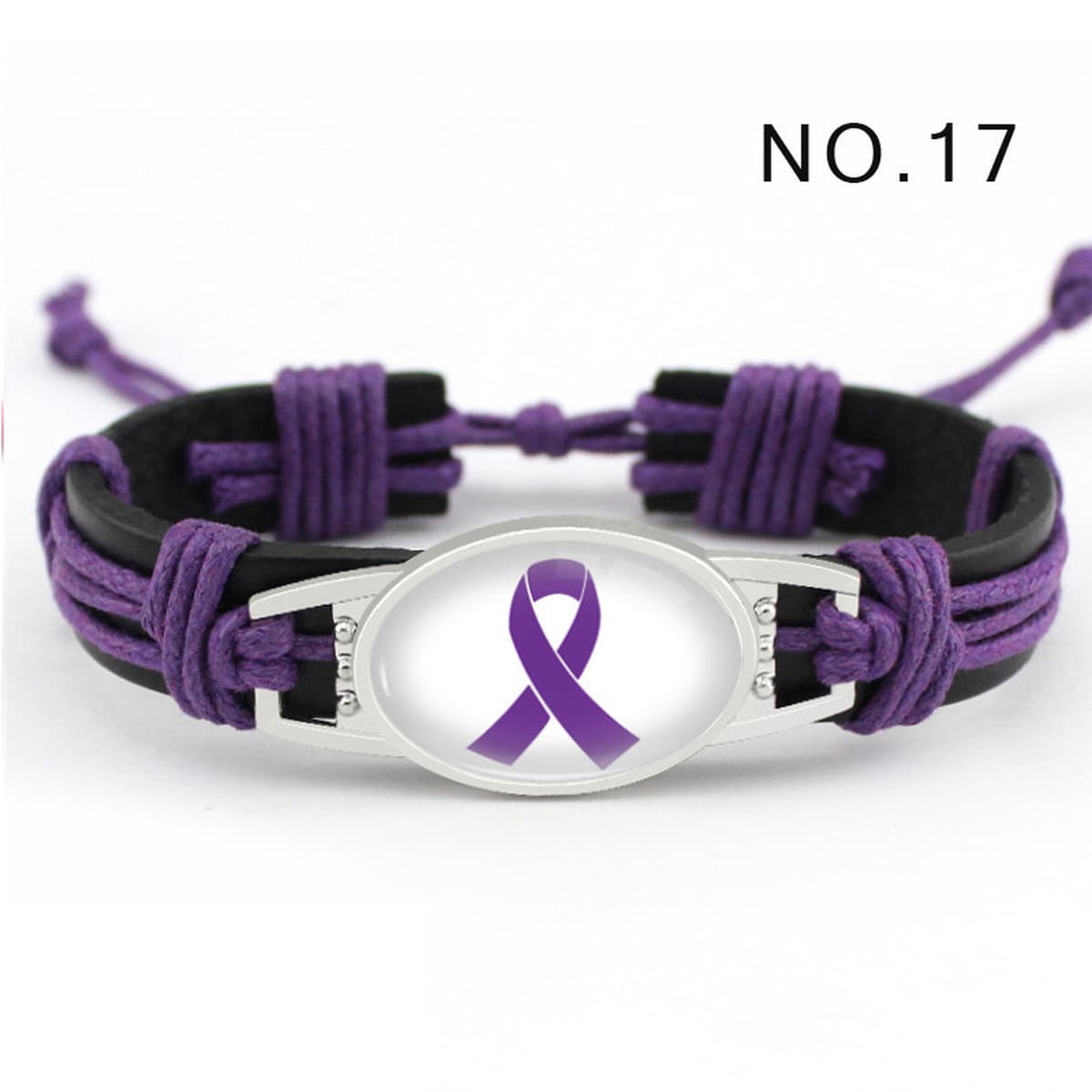 Breast Cancer bracelet Лента кожаный браслет для борьбы с вирусом ВИЧ тканый кожаный браслет
