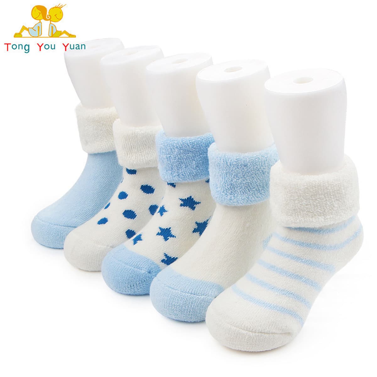 Зимние махарки детские носки утолщенные теплые полотенца 0-3 года милые свежие иностранные торговые оптовые детские носки