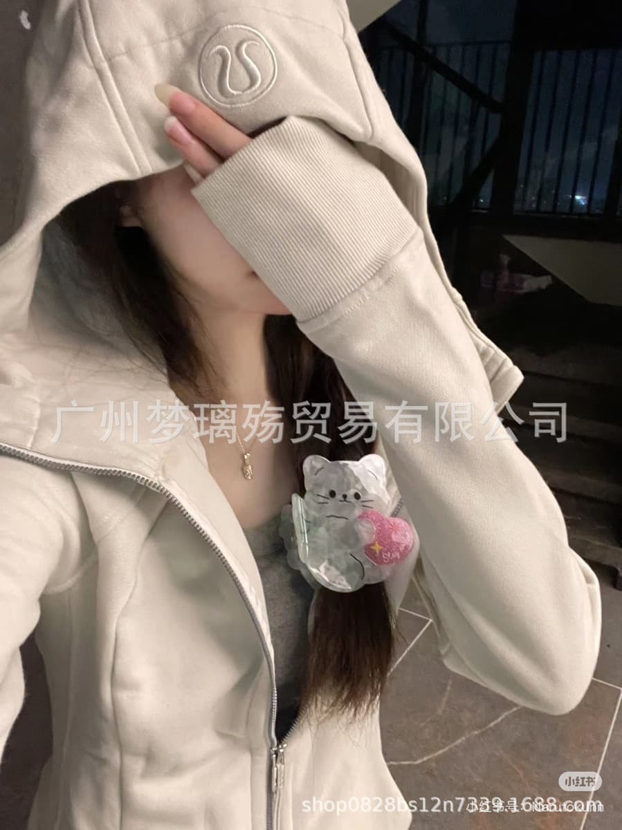 Оригинальный логотип LULU тот же scuba свитер куртка для йоги облегает досуг спорт с капюшоном