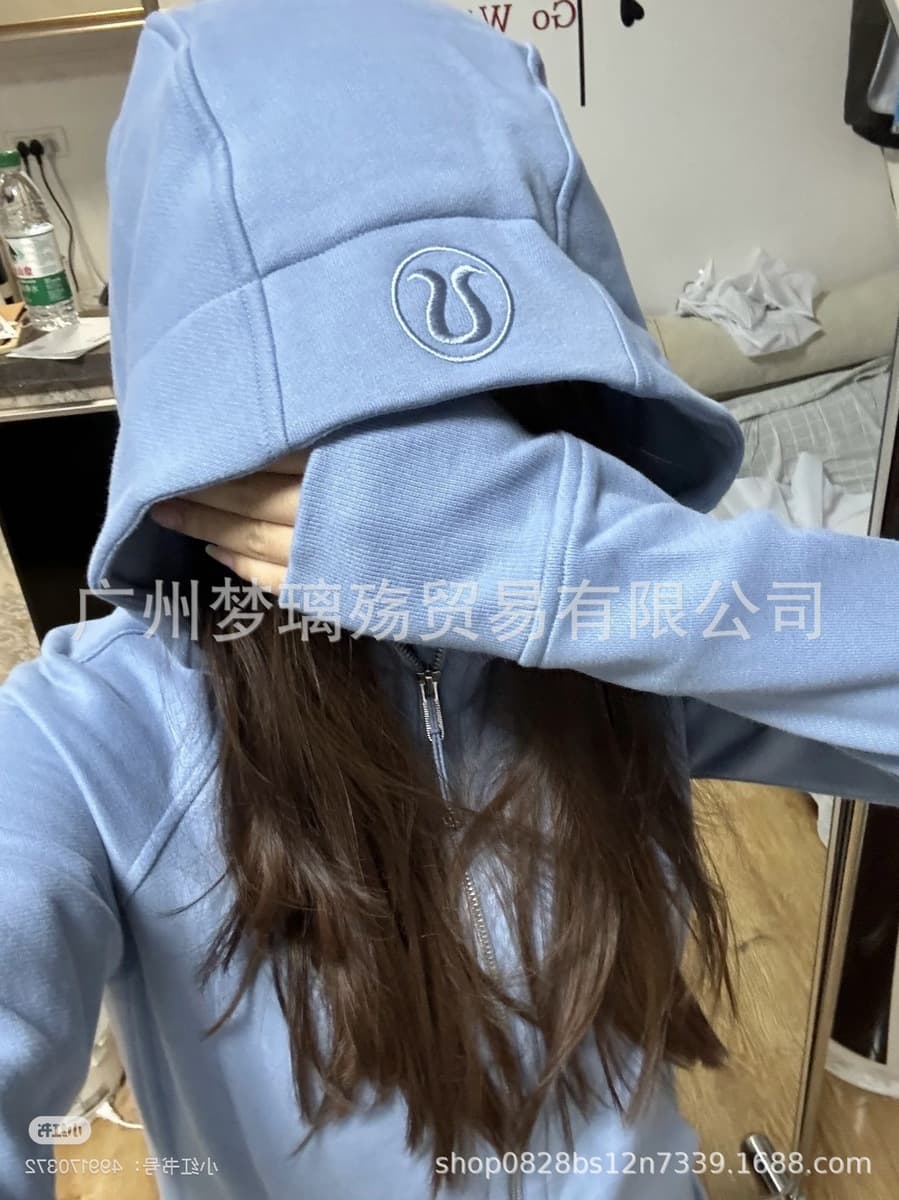 Оригинальный логотип LULU тот же scuba свитер куртка для йоги облегает досуг спорт с капюшоном