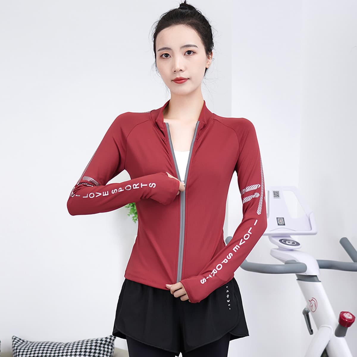 Новый стиль открытый бег спорт профессиональный фитнес йога быстрый сухой длинный рукав куртка тренировочный костюм для...