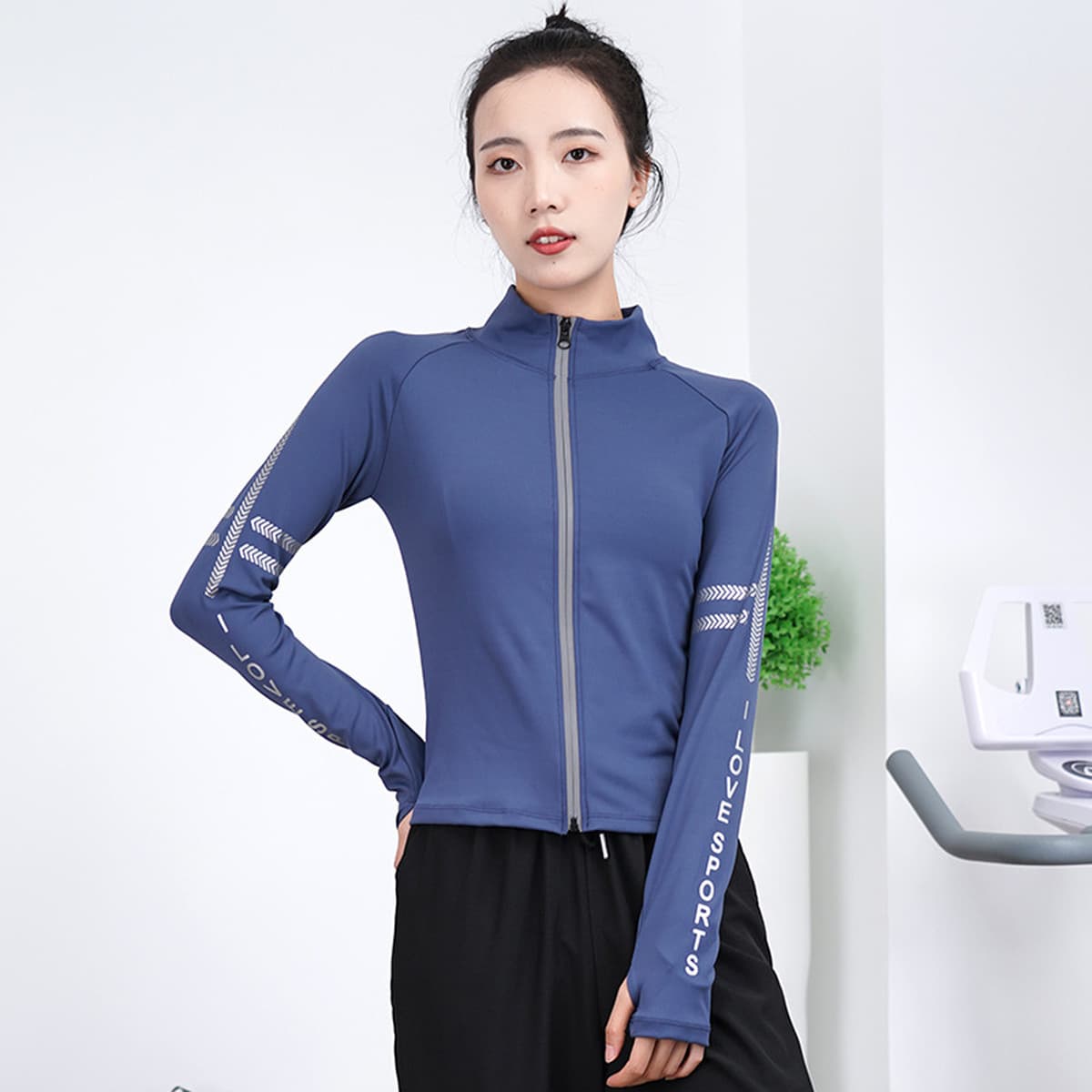 Новый стиль открытый бег спорт профессиональный фитнес йога быстрый сухой длинный рукав куртка тренировочный костюм для...