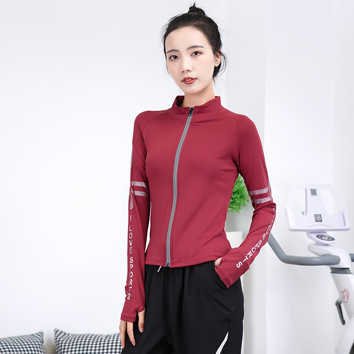 Новый стиль открытый бег спорт профессиональный фитнес йога быстрый сухой длинный рукав куртка тренировочный костюм для...