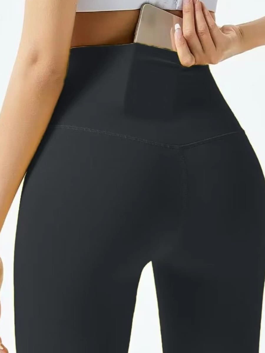 Облачная ткань карманные штаны для йоги с высокой талией носят снаружи