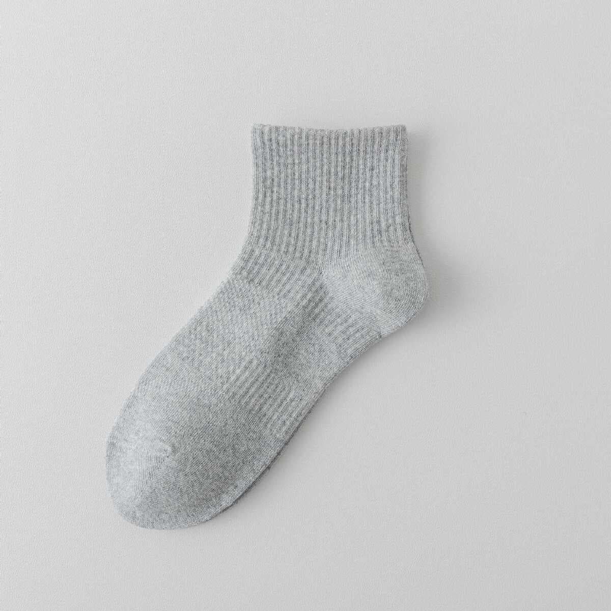 Белые носки для мужчин, осенние и зимние носки средней длины для женщин, спортивные носки из чистого хлопка, впитывающие...