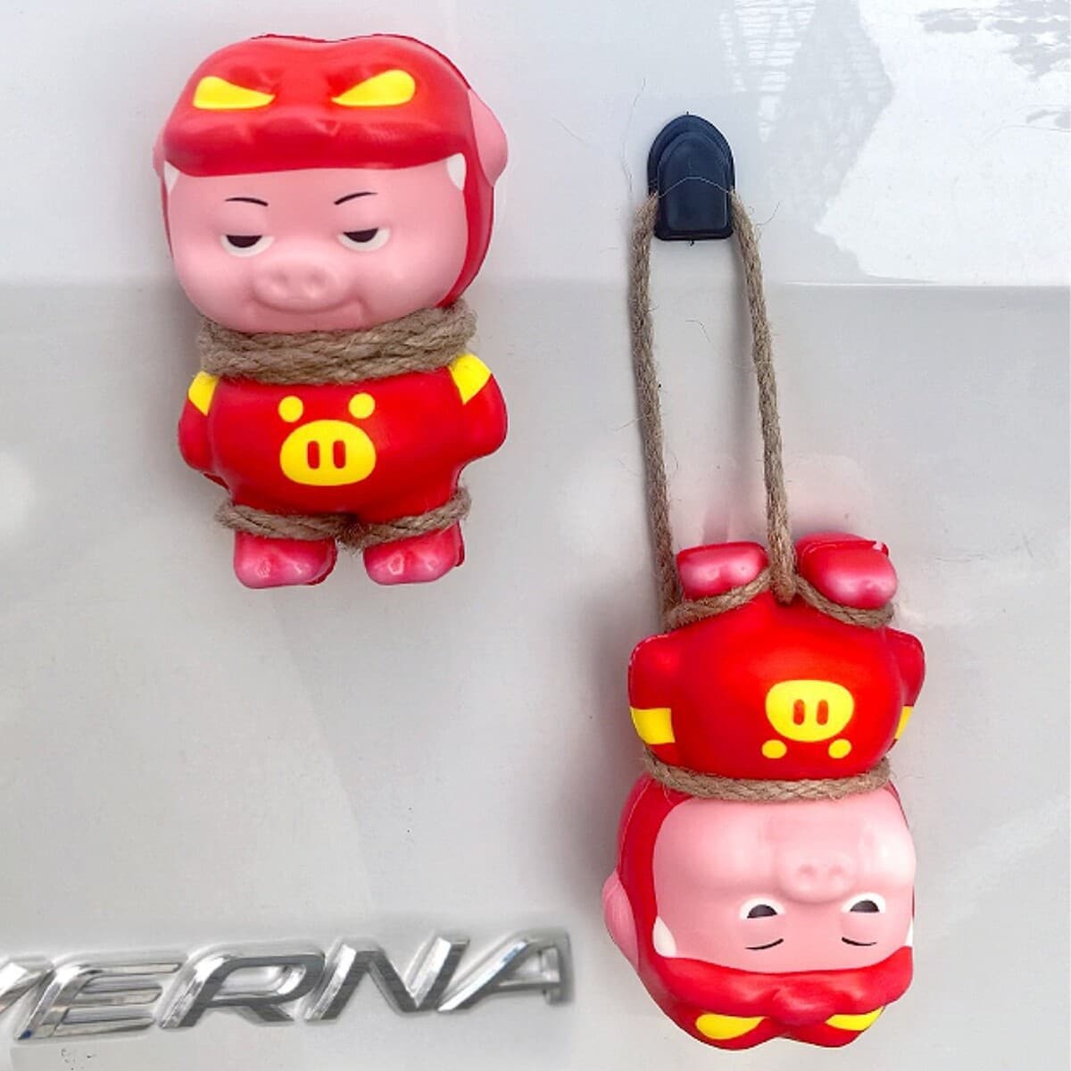 Подвеска на хвост автомобиля Pigman, внешняя кукла, багажник автомобиля, мотоцикл, электромобиль, милые украшения