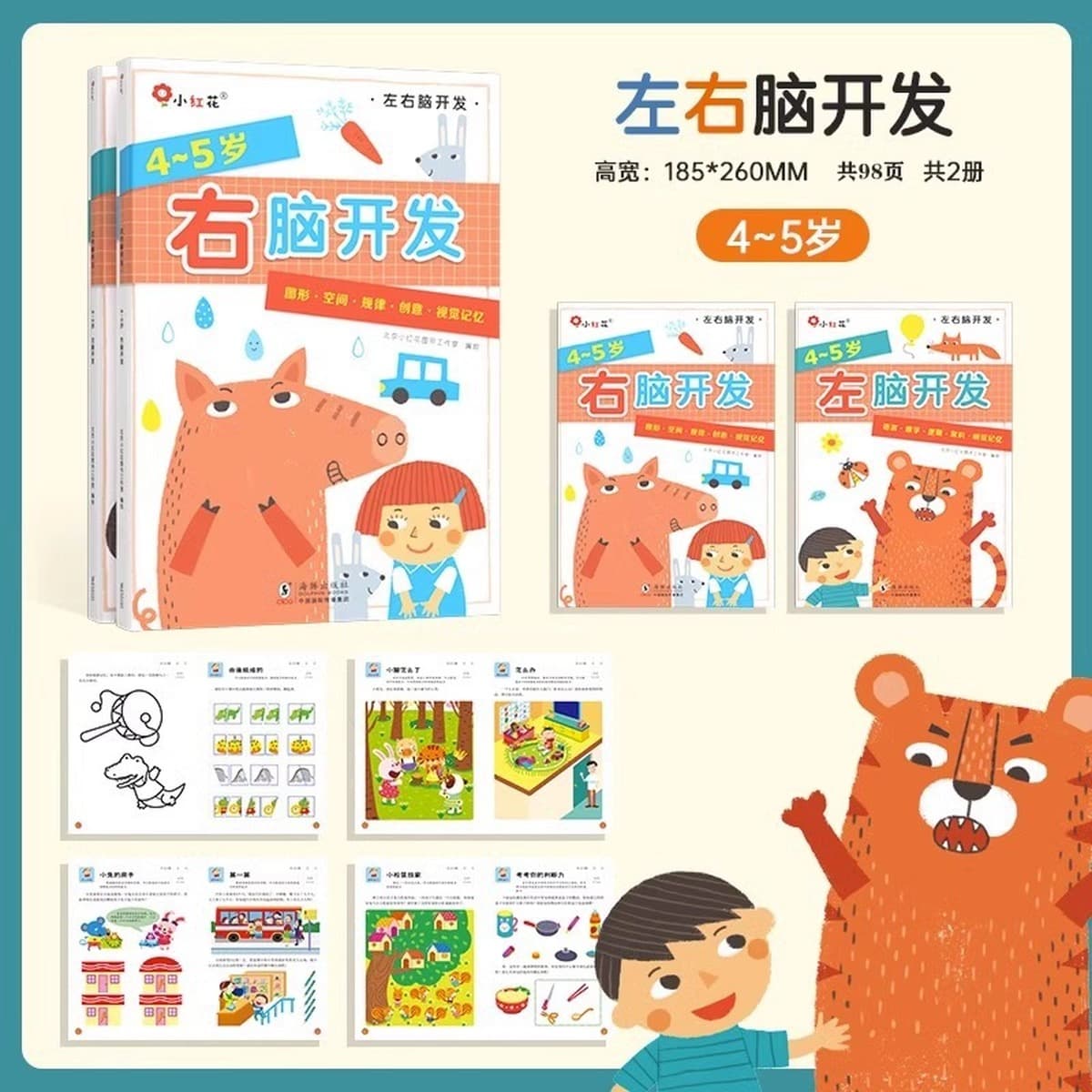 Учебная книга по логике мышления 2-3-4-6 лет 5 головоломок дошкольное обучение