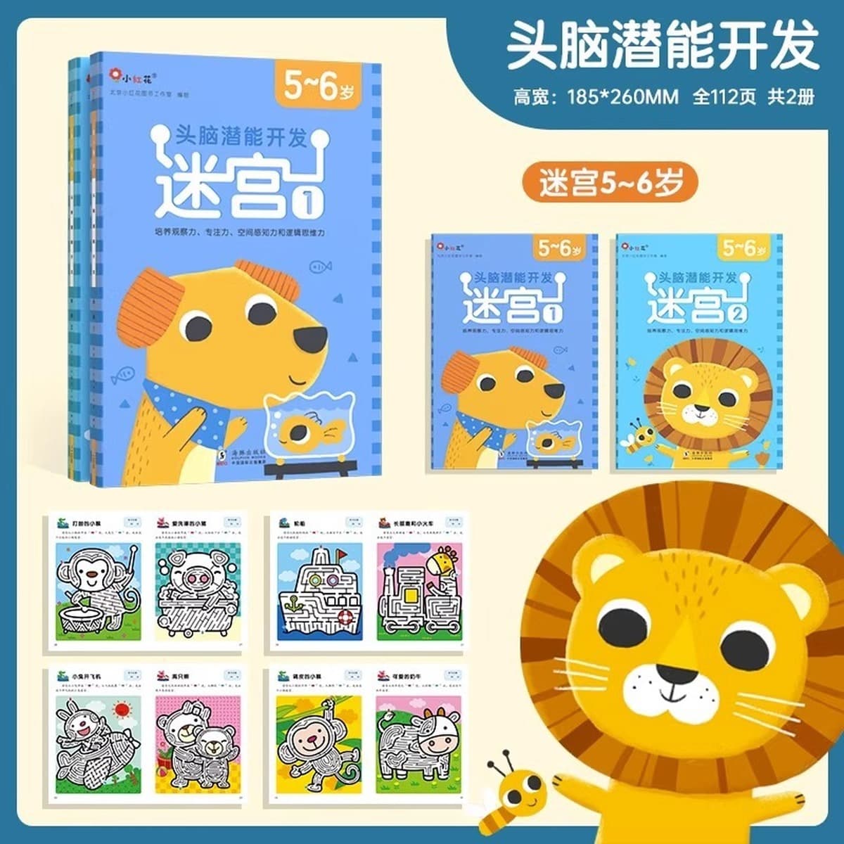 Учебная книга по логике мышления 2-3-4-6 лет 5 головоломок дошкольное обучение