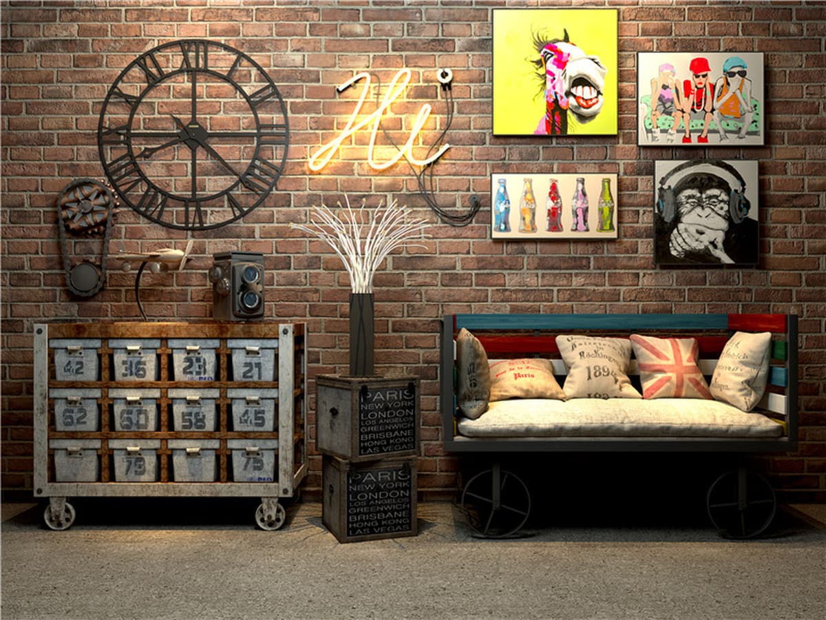 Взрывной новый мужской и женский якорь фоновая ткань, живая комната, кабинет, кабинет, кабинет, украшение офиса, HD фоновая...