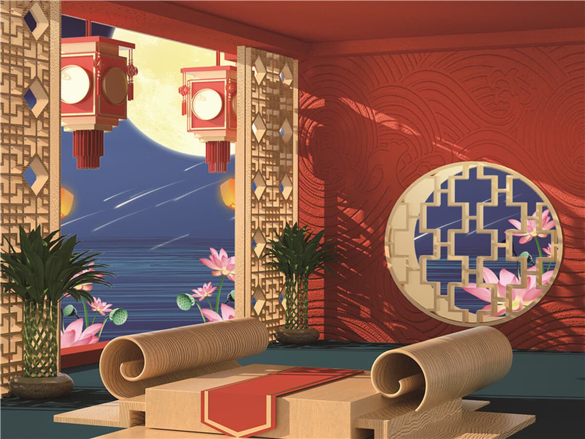 Взрывной новый мужской и женский якорь фоновая ткань, живая комната, кабинет, кабинет, кабинет, украшение офиса, HD фоновая...