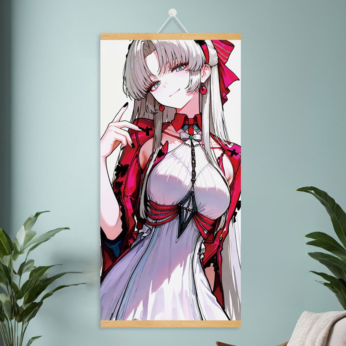 Мультяшный комикс, милый и симпатичный постер с девушкой, фабрика дропшипинга, рулонная картина из массива дерева, подвесная...