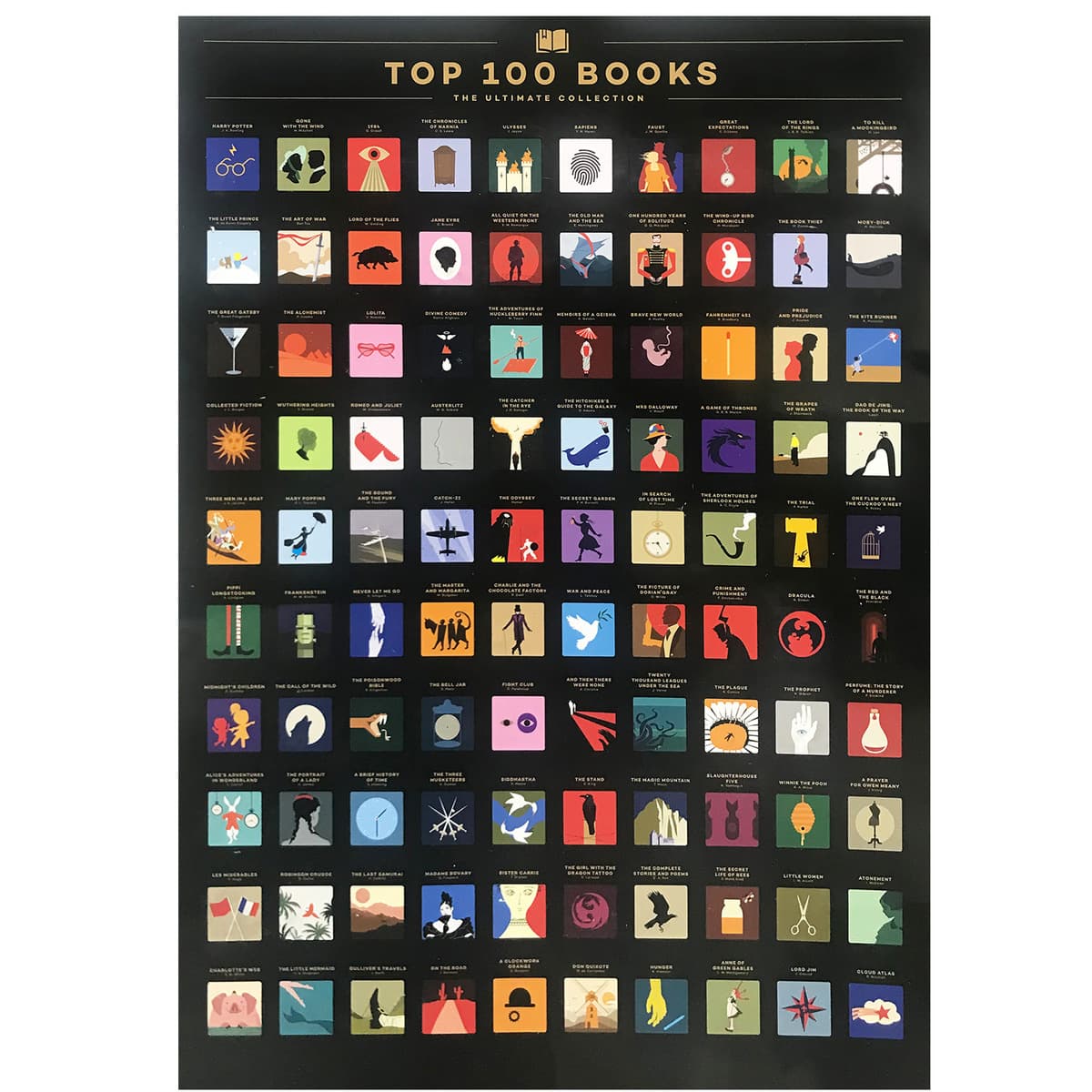 Внешнеторговые трансграничные плакаты с горячими царапинами, продающие 100 мест, которые вы хотите пойти 100 книг, которые...