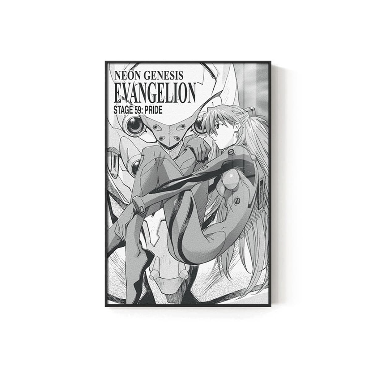 EVA Черно-белый комический плакат Декоративная роспись киберспорт комната кабинет спальня декоративная стена Евангелион...