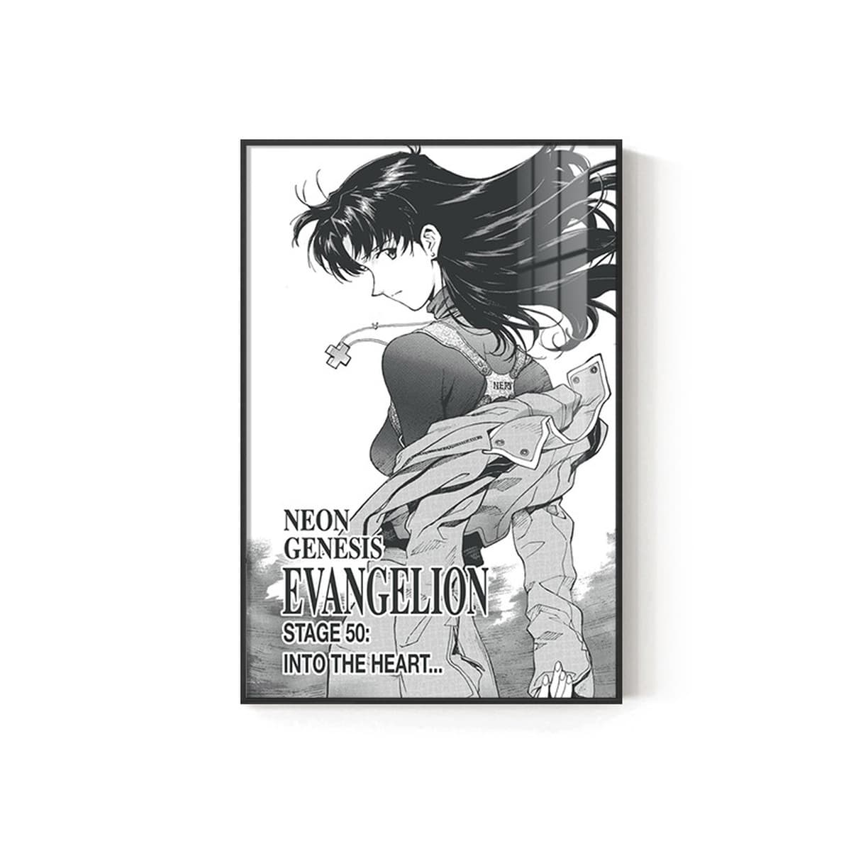 EVA Черно-белый комический плакат Декоративная роспись киберспорт комната кабинет спальня декоративная стена Евангелион...