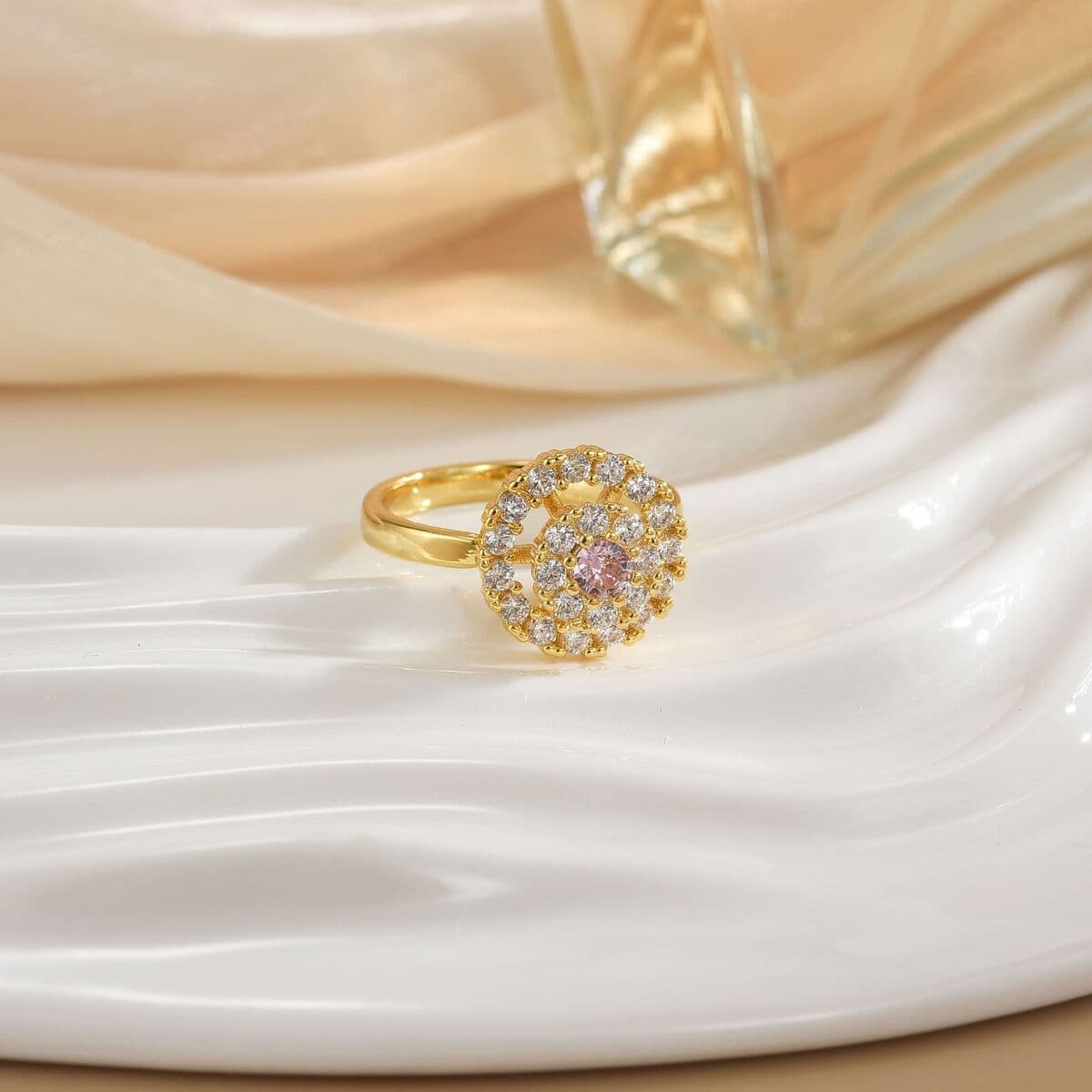 Вращающееся кольцо в европейском и американском стиле для женщин с микроинкрустацией цирконом, элегантное и изысканное,...