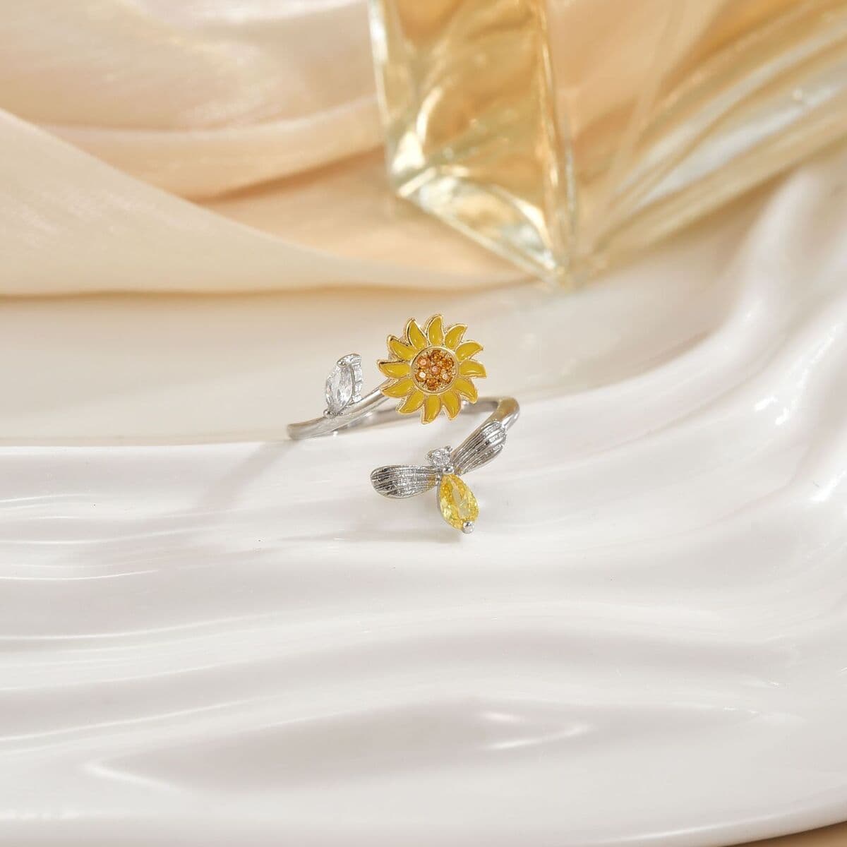 Вращающееся кольцо в европейском и американском стиле для женщин с микроинкрустацией цирконом, элегантное и изысканное,...