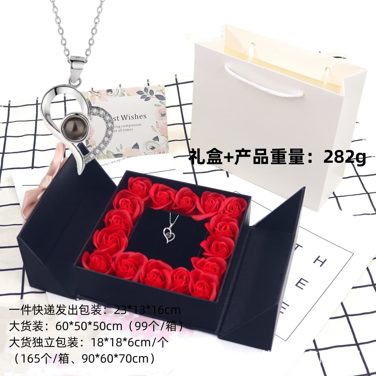 Трансграничные Горячие взрывы Амазонки на 100 языках Я люблю тебя проекционное ожерелье женское высокое чувство сердце кулон...