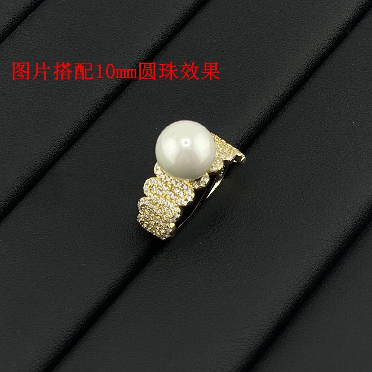 S925 стерлингового серебра diy жемчужное кольцо аксессуары пустые перетаскивания роскошные сверлят волнистый большой...