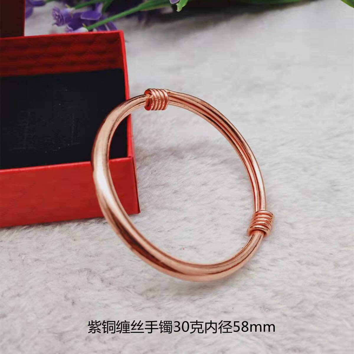 Чистая медь без покрытием цвет браслет завернутый Шелк гладкой меди красная медь латунь браслет этнический стиль двухтактный...