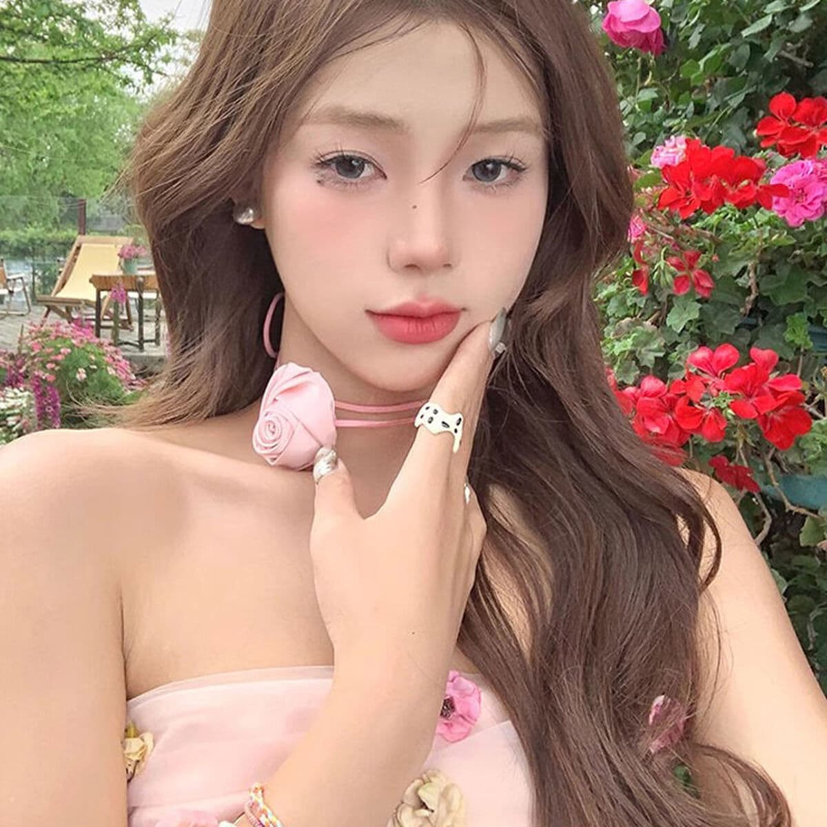 Ожерелье женский лук 2025 новый орнамент фея бело-черный кружевной шнуровки Choker короткая цепочка ключицы