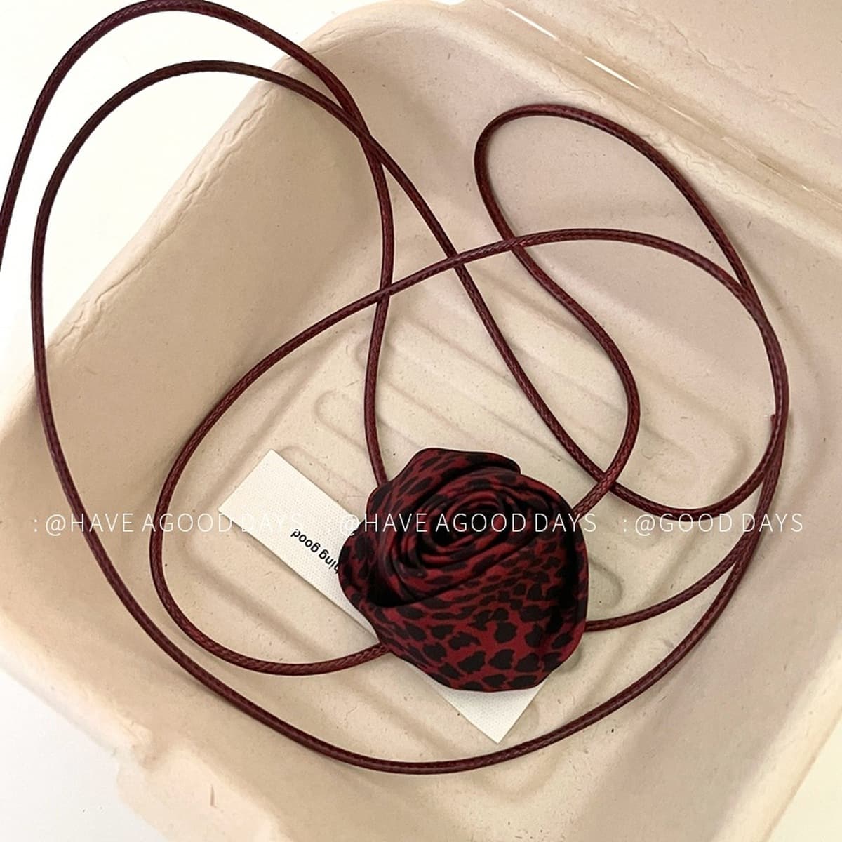 Ожерелье с леопардовым рисунком и черной веревкой, женское ожерелье-колье в сексуальном стиле тысячелетия,...