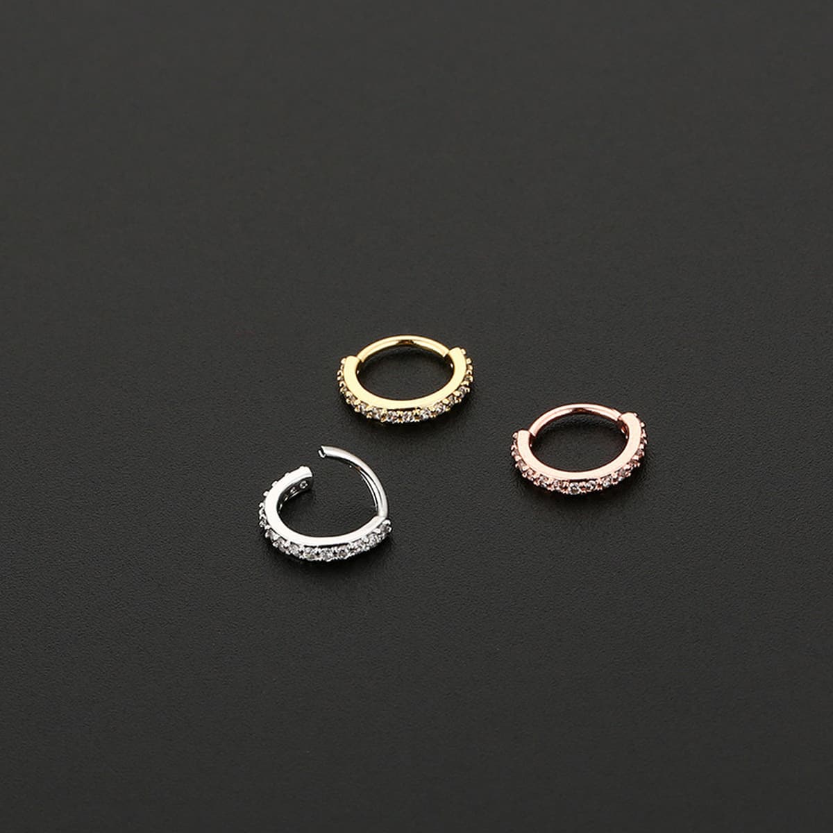 Трансграничные горячие продажи пирсинг ювелирные серьги носовые кольца медные микро-циркониевые мини-мягкие костяные шипы...