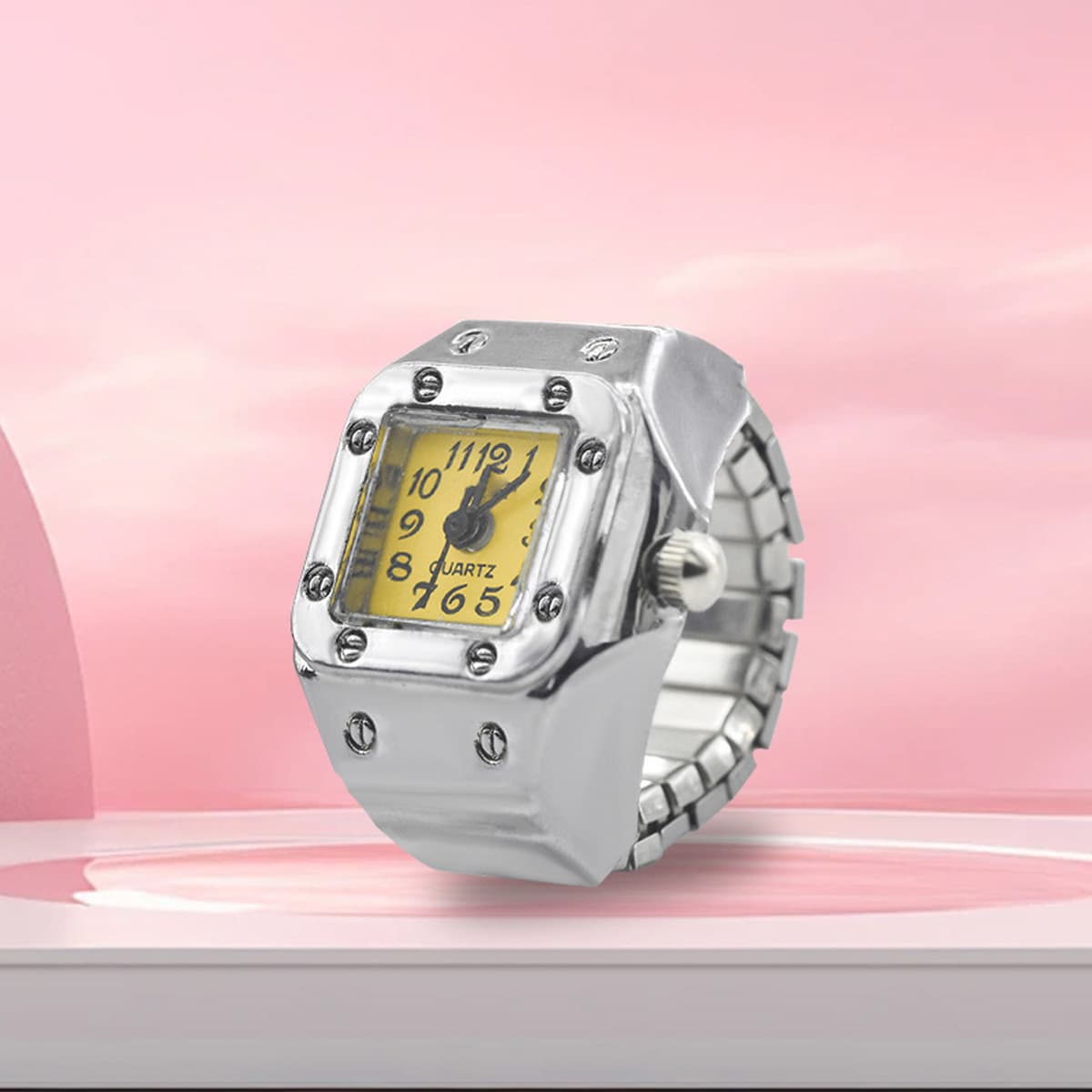 AliExpress внешняя торговля минималистичная мода панк часы кольцо дикая пара пальцев часы мини часы креативные