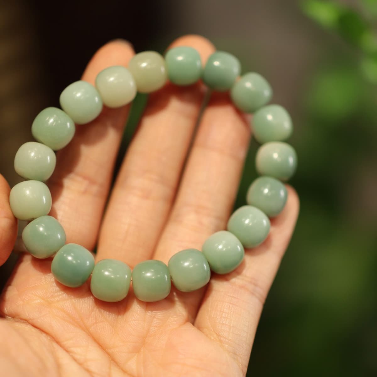 Qiyi ювелирные изделия оригинальный натуральный корень Бодхи браслет Белый нефрит Бодхи 108 бусин четки Бодхи браслет