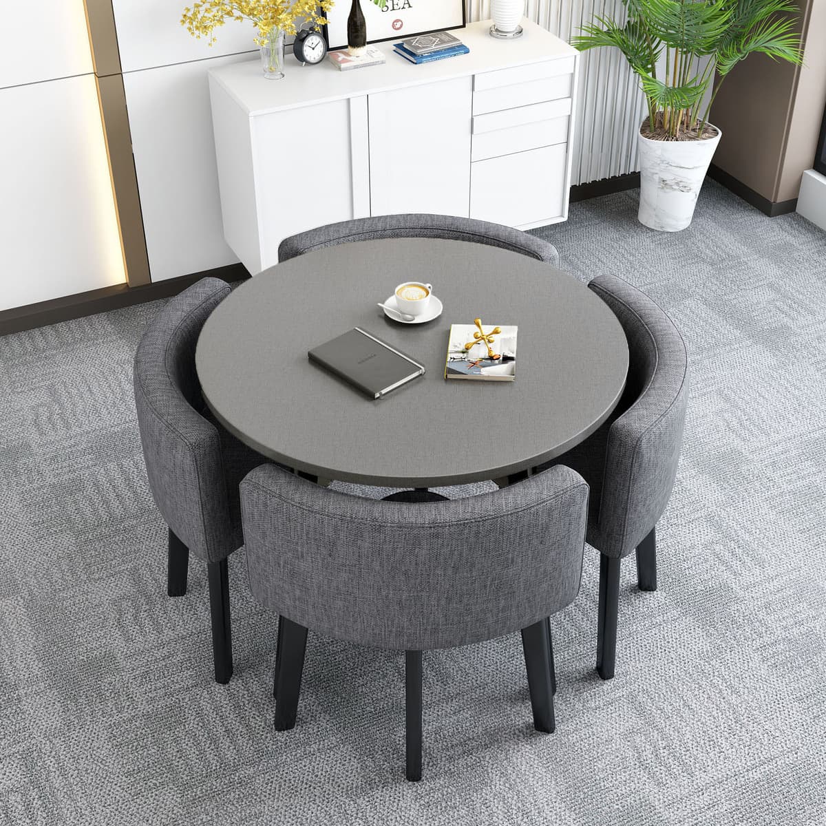 Съемный обеденный стол для дома, небольшой квартиры, обеденный стол, магазин, стол для переговоров на тротуарке и стул,...