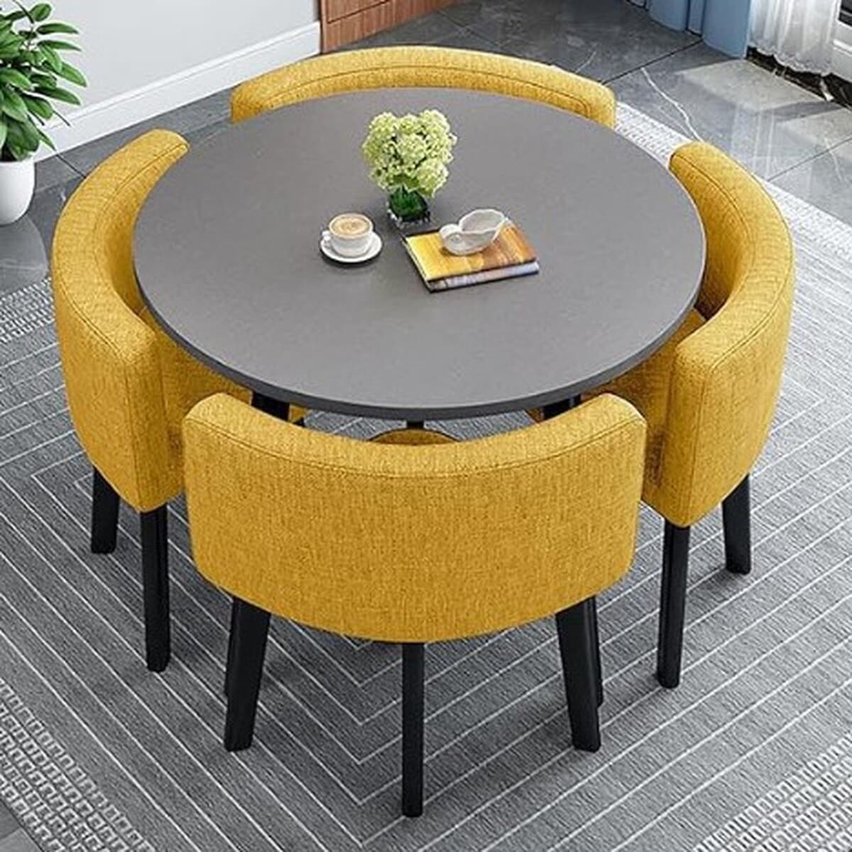 Съемный обеденный стол для дома, небольшой квартиры, обеденный стол, магазин, стол для переговоров на тротуарке и стул,...