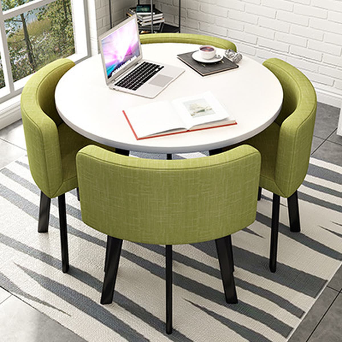 Съемный обеденный стол для дома, небольшой квартиры, обеденный стол, магазин, стол для переговоров на тротуарке и стул,...