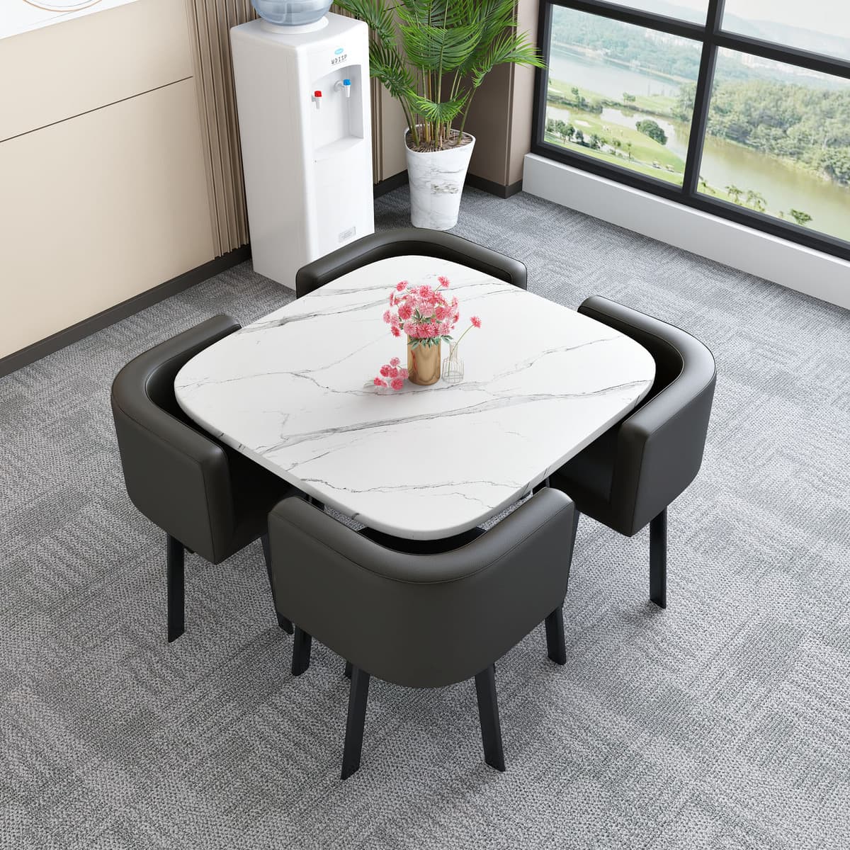 Съемный обеденный стол для дома, небольшой квартиры, обеденный стол, магазин, стол для переговоров на тротуарке и стул,...