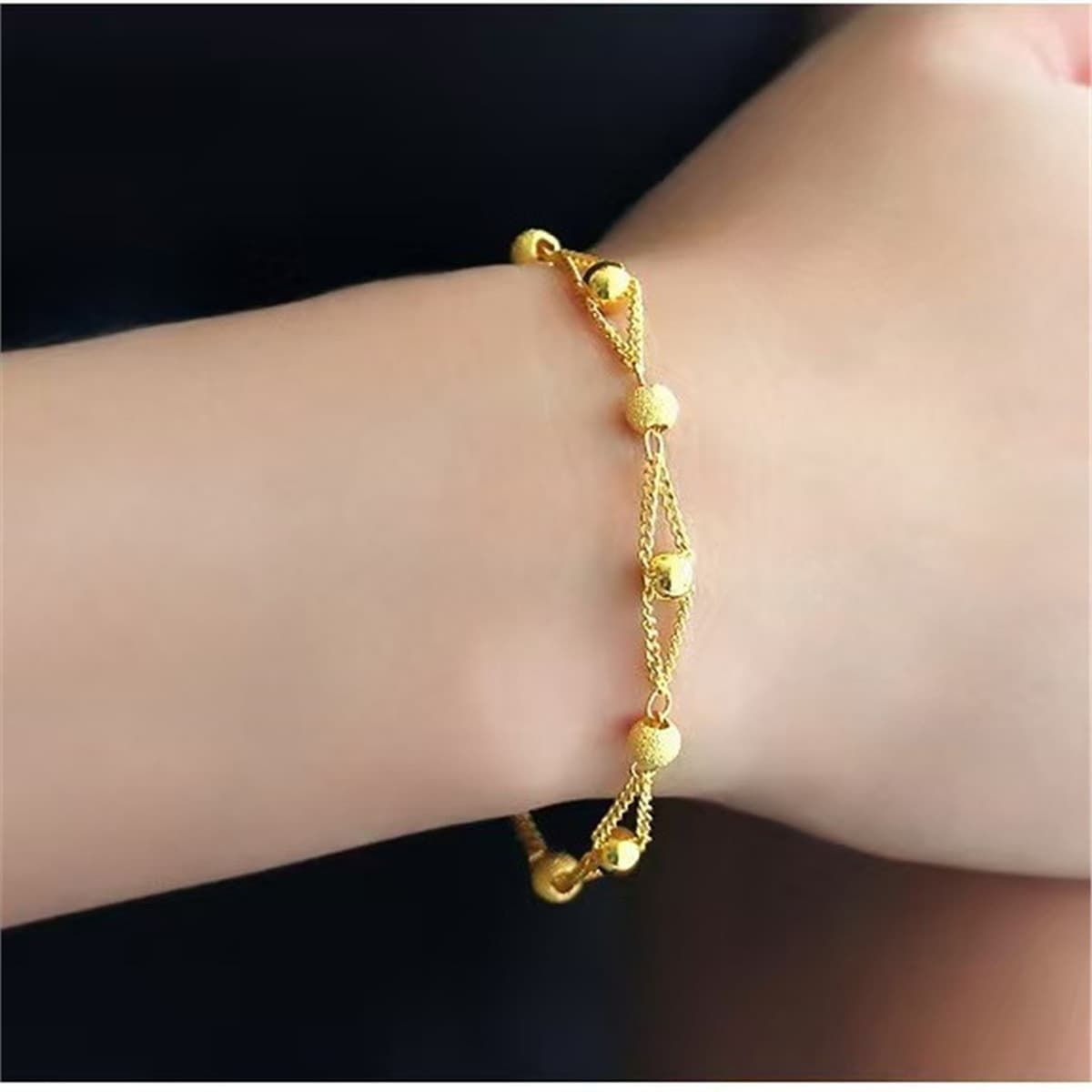 Ювелирные изделия из песочного золота, браслет из бисера, легкий роскошный высококачественный браслет из бисера с золотыми...