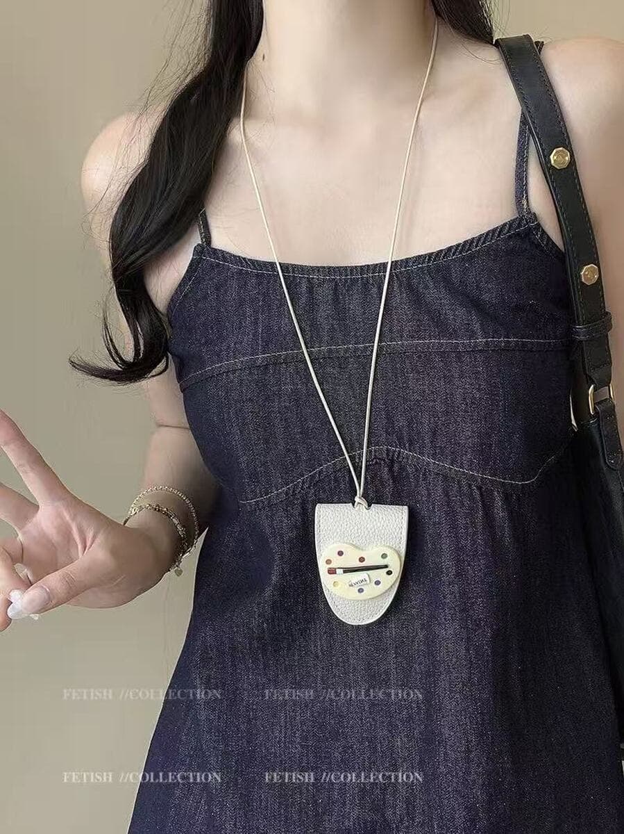 Кожаная магнитная шея очки сумка ожерелье женская сумка сумка солнцезащитные очки подвеска 2025 новый стиль изысканная...