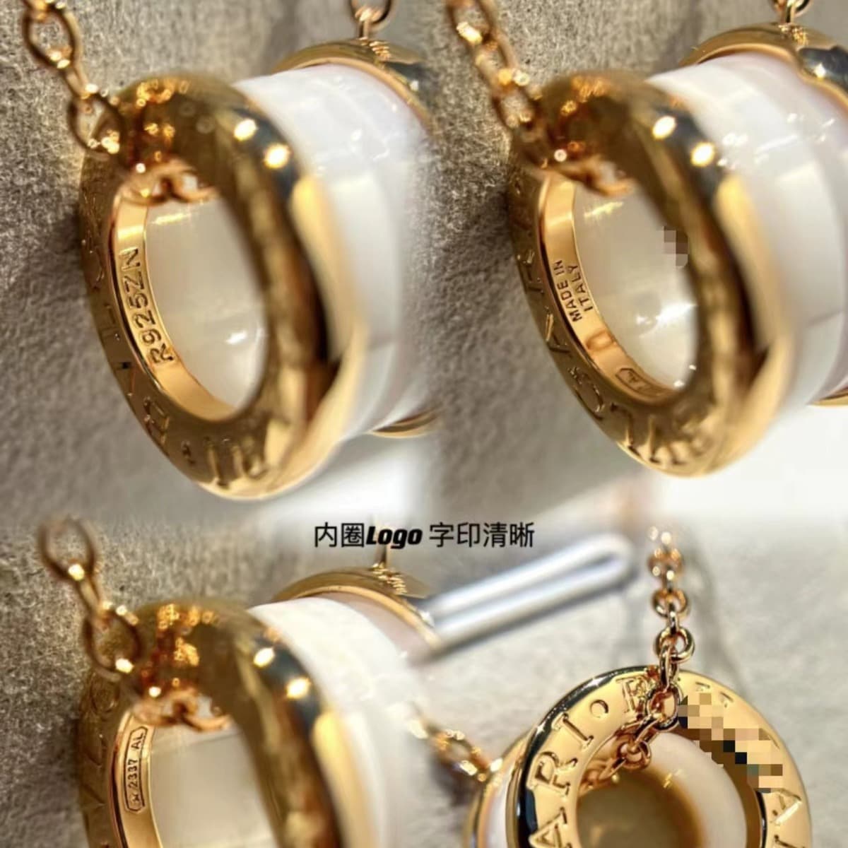 Bv высокая версия Baojia Little Red заклепка ожерелье новый благотворительный классический черно-белый керамический ожерелье...