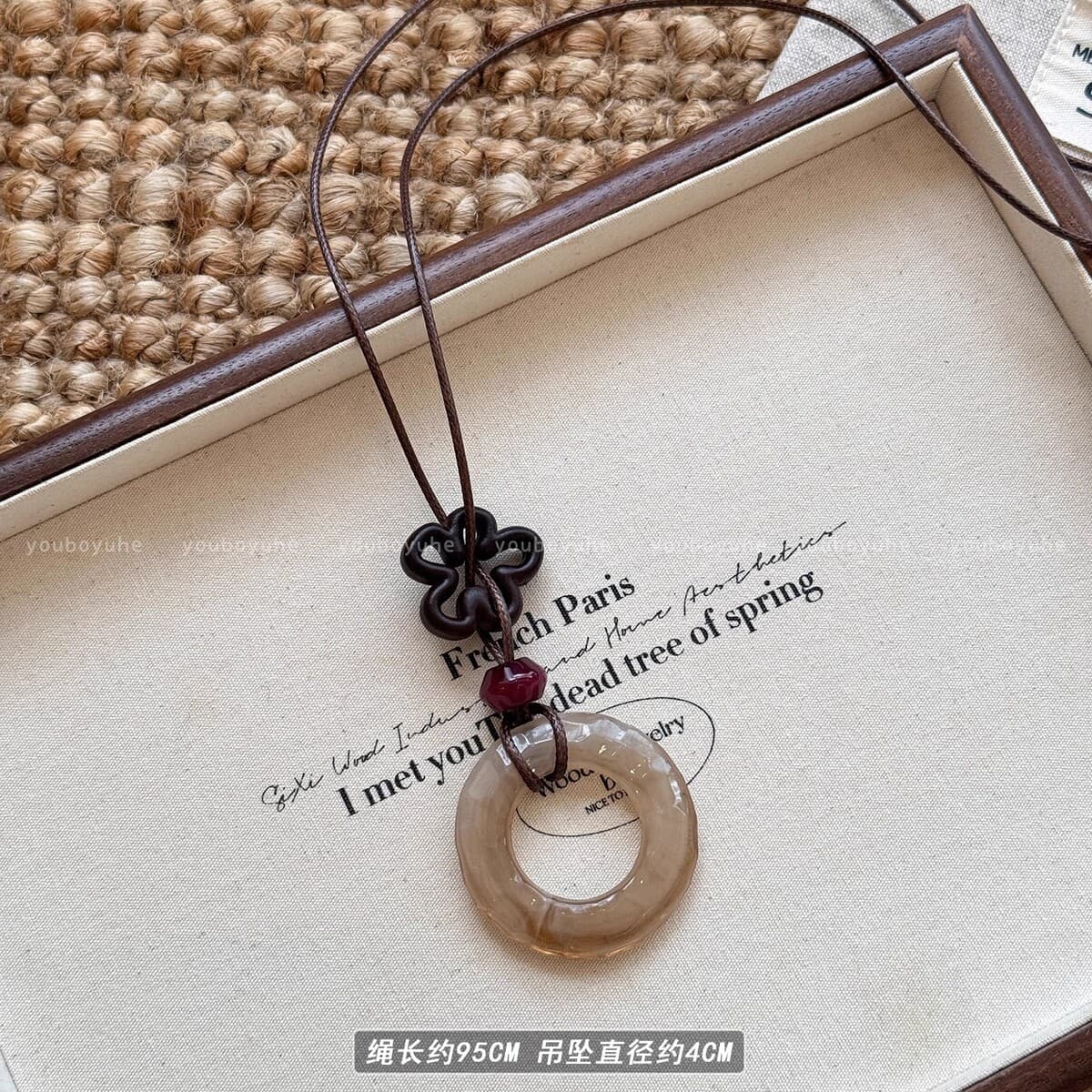 Ретро богемное керамическое ожерелье, длинная цепочка для свитера в средневековом экзотическом этническом стиле,...