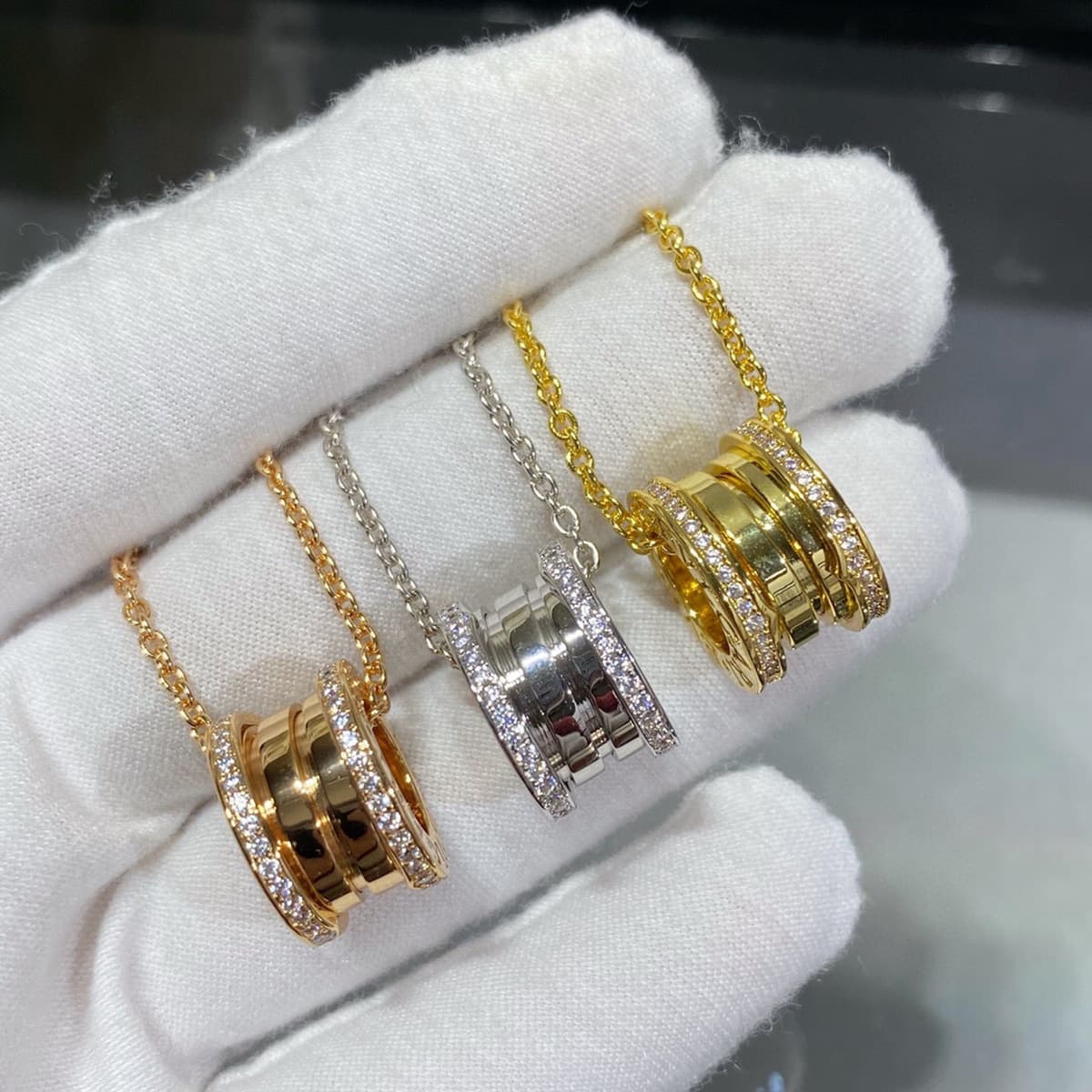 Высокая версия Xiaoman талия пружинное ожерелье женский мужской стерлингового серебра с покрытием 18k розовое золото черный...