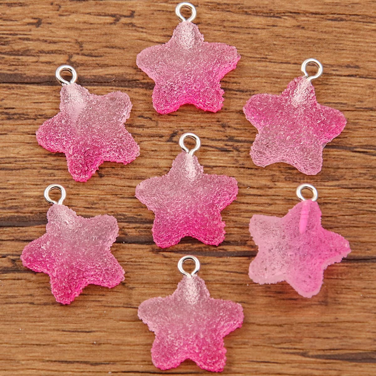 3 DIY аксессуары из смолы градиент медведь персик сердце кулон Смола Шарм Кулон багажное ожерелье аксессуары